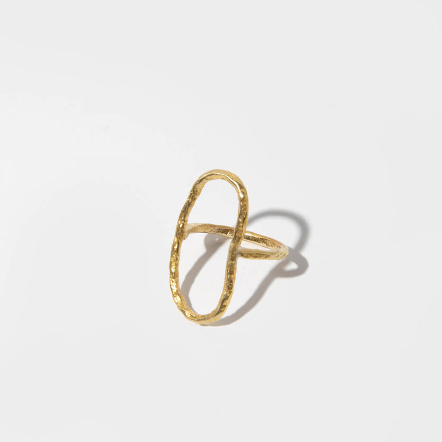 The ring that looks good on everyone. Hammered into shape to elevate your everday.