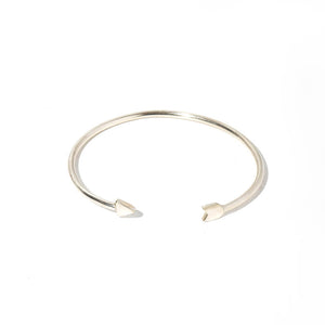Arrow Strand Cuff Bracelet in Sterling Silver by MULXIPLY hand-forged by master craftspeople in Nepal 