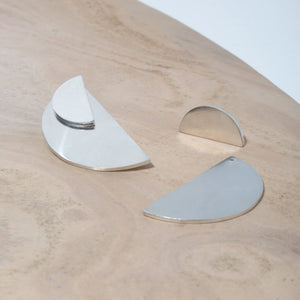 Balance Half-Circle Two-in-One Earrings designed to be worn three different ways