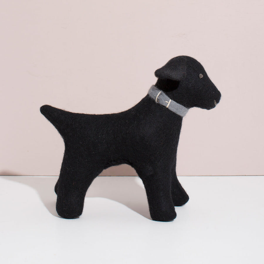 MULXIPLY Hand Felted Black Labrador - Large Stuffed Animals