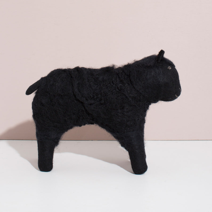MULXIPLY Hand Felted Black Sheep - Large Stuffed Animals