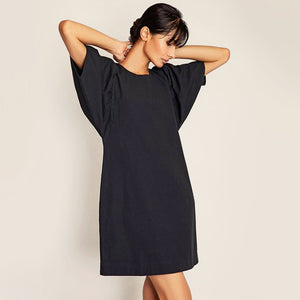 The Butterfly Sleeve Black Shift Dress Ethically Made by MULXIPLY