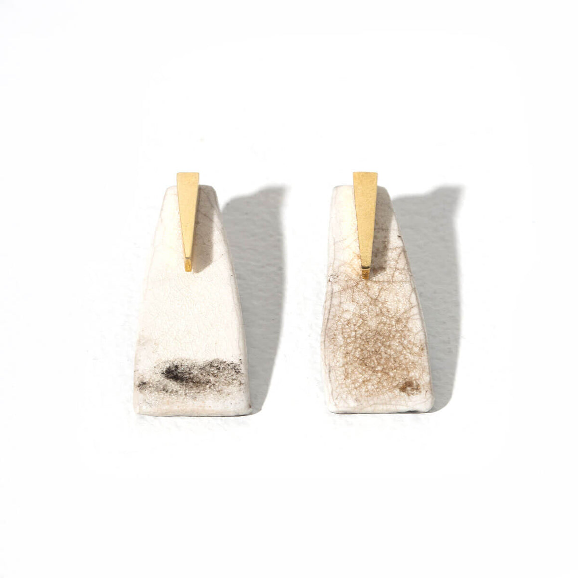 MULXIPLY Pillar 2-in-1 Earrings - Raku + Brass