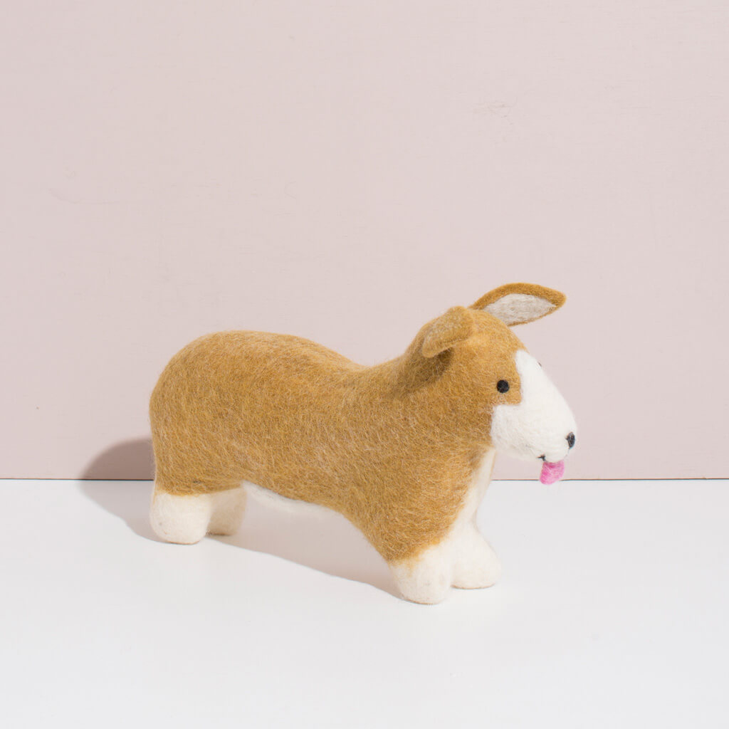 MULXIPLY Hand Felted Corgi - Large Stuffed Animal