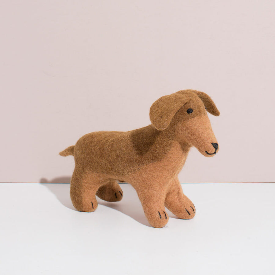 MULXIPLY Hand Felted Dachshund - Large Stuffed Animal