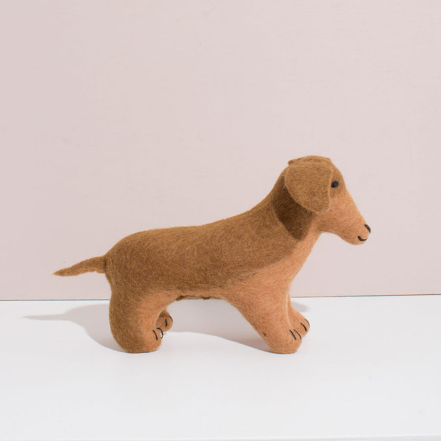 MULXIPLY Hand Felted Dachshund Duo Stuffed Animals