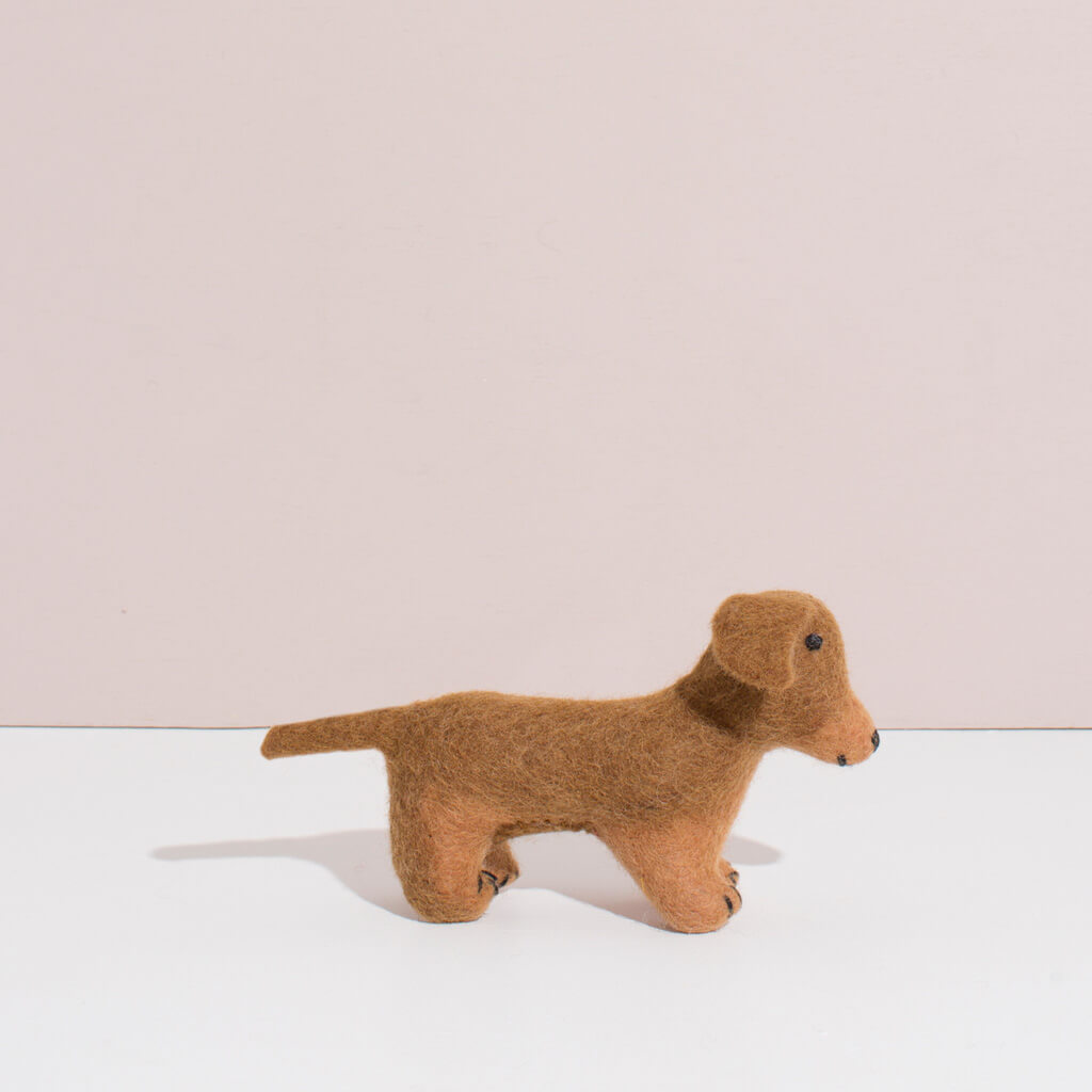MULXIPLY Hand Felted Dachshund - Small Stuffed Animals
