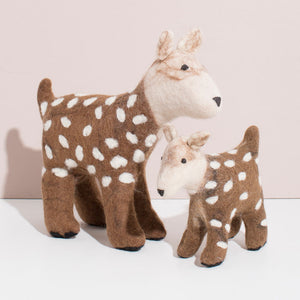 MULXIPLY Hand Felted Deer Duo Stuffed Animal