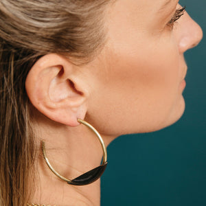 Ethically made fair trade hoop earrings by MULXIPLY 