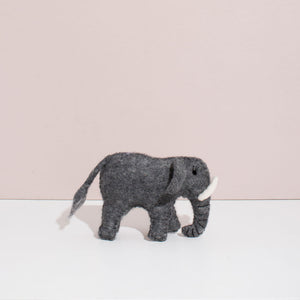 Hand Felted Elephant Duo