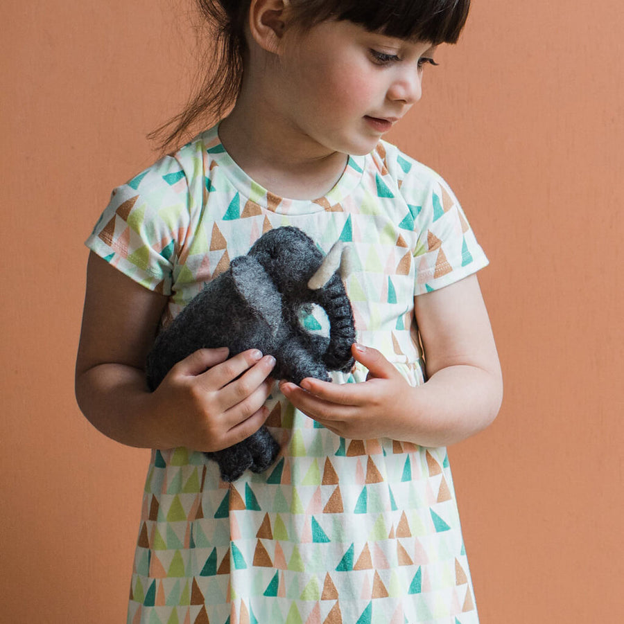 MULXIPLY Hand Felted Small Elephant Stuffed Animal