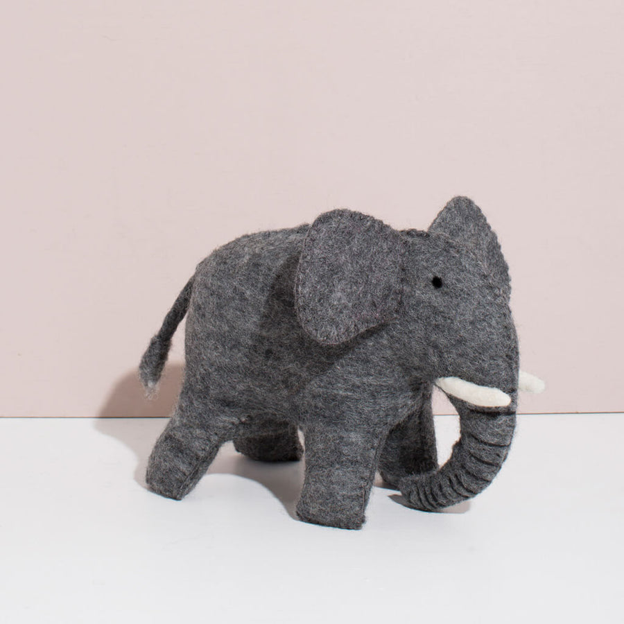 MULXIPLY Hand Felted Elephant - Large Stuffed Animals