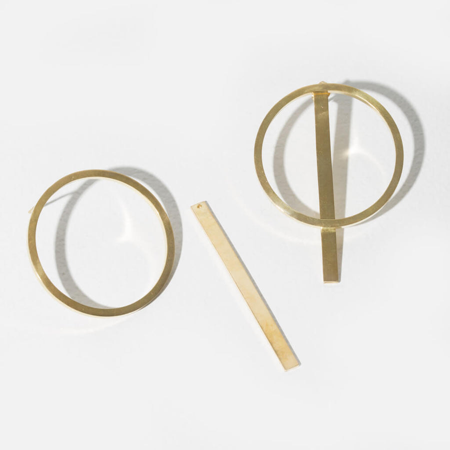 Embrace 2-in-1 Earrings - Brass