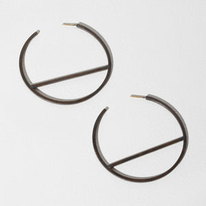 MULXIPLY Embrace Hoop Earrings - Oxidized Brass
