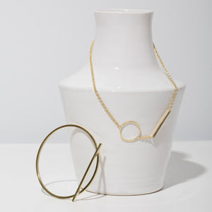 Minimal brass jewelry by Mulxiply