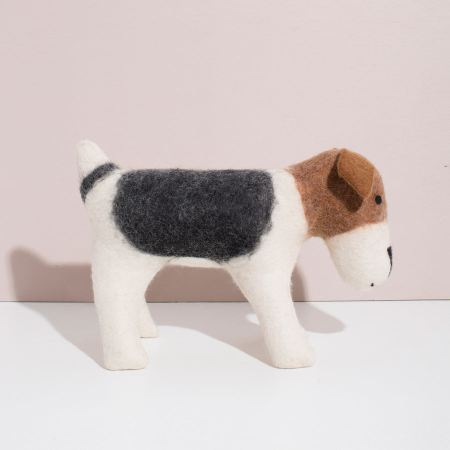 MULXIPLY Hand Felted Terrier - Large Stuffed Animal