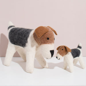 MULXIPLY Hand Felted Terrier Duo Stuffed Animals