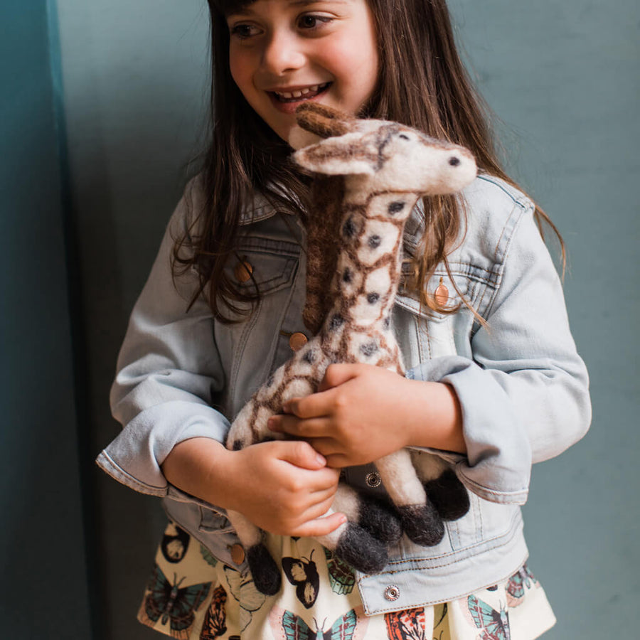 MULXIPLY Hand Felted Giraffe Stuffed Animal