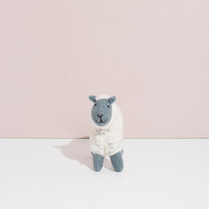 Hand Felted Grey Sheep - Small