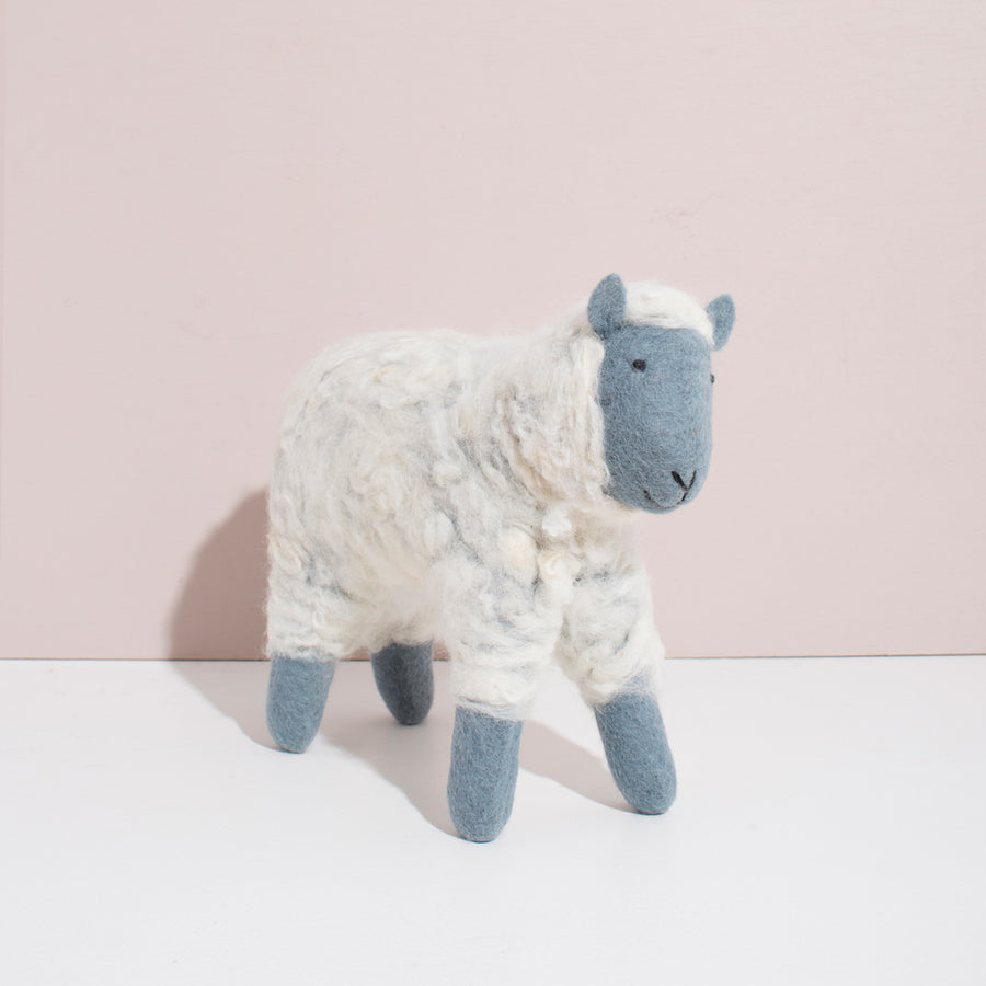 SALE - Hand Felted Grey Sheep - Large