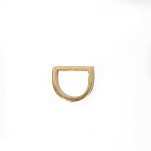 MULXIPLY Minimalist Horizon Ring in Brass