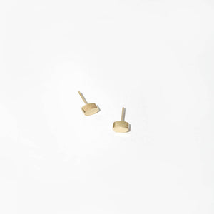 MULXIPLY Pebble Stud Earrings - Brass