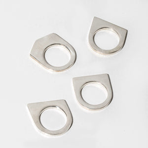 MULXIPLY Range Ring Set of 4 in Sterling Silver