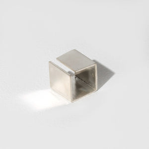 Smooth Path Adjustable Square Ring - Sterling Silver