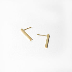 MULXIPLY Stick Stud Earrings - Brass