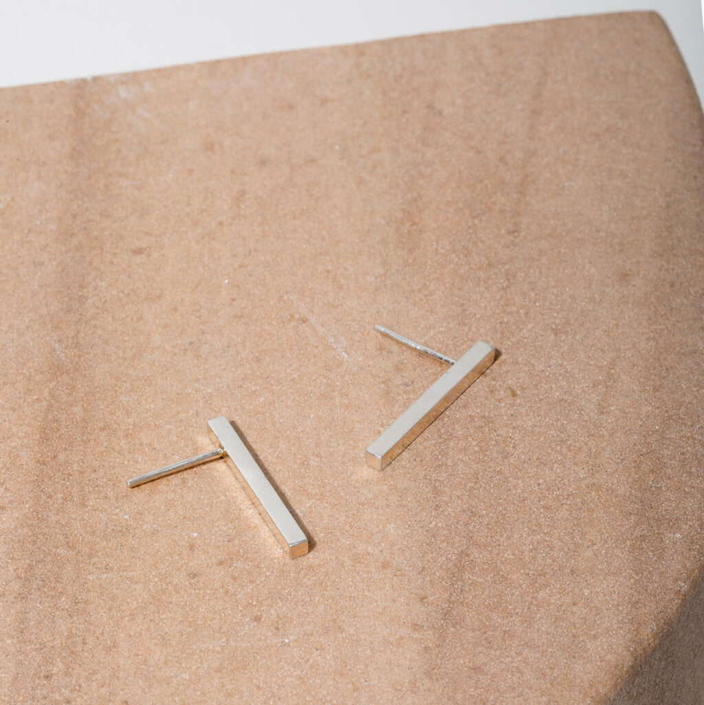 MULXIPLY Stick Stud Earrings - Sterling Silver