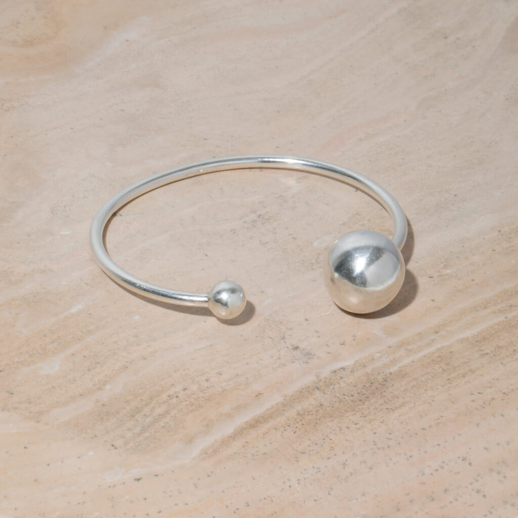 Strength Adjustable Bangle in Sterling Silver.