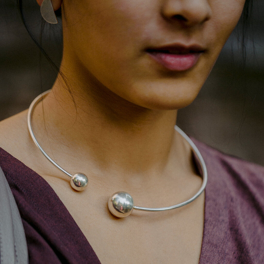 MULXIPLY Strength Choker in Sterling Silver