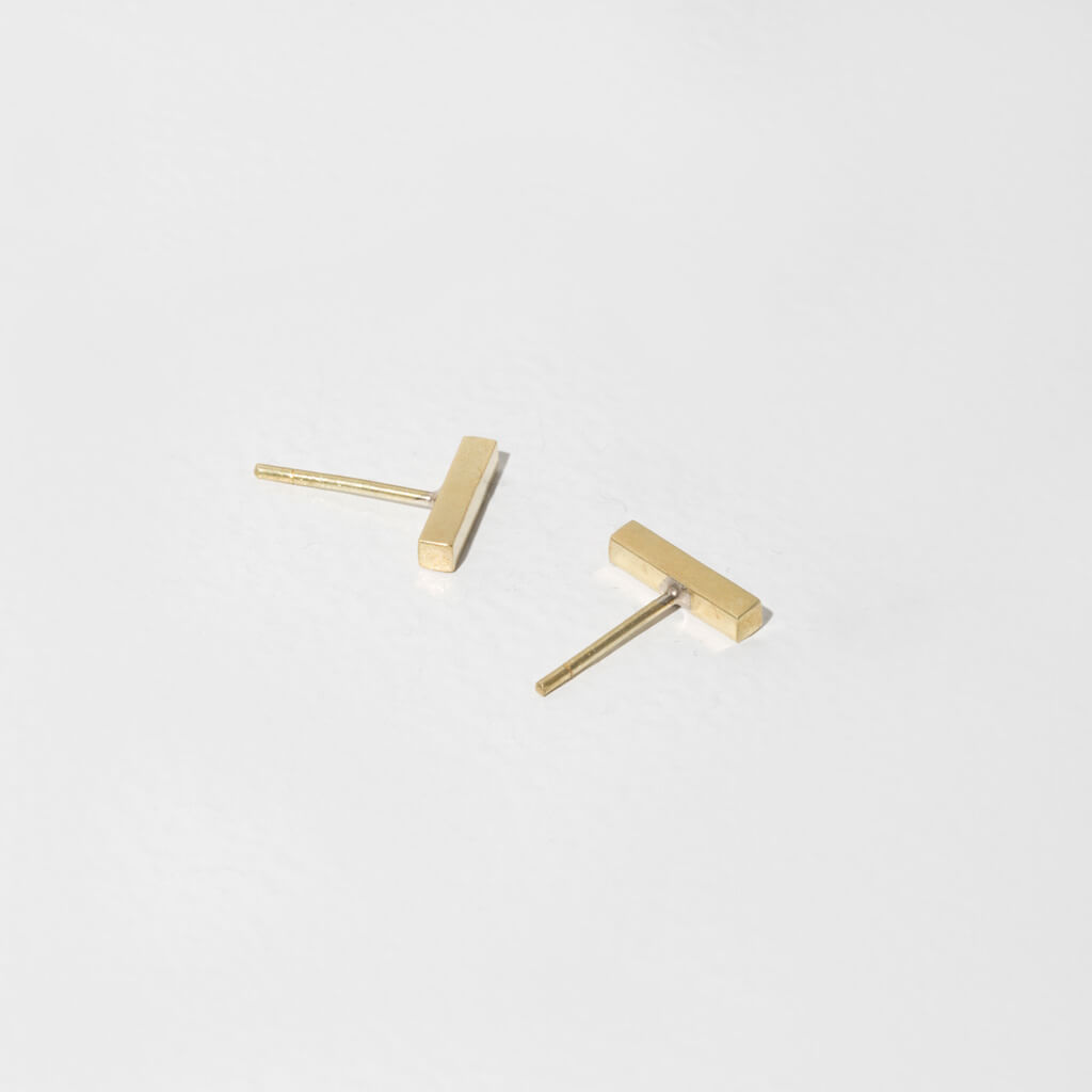 MULXIPLY Twig Stud Earrings - Brass