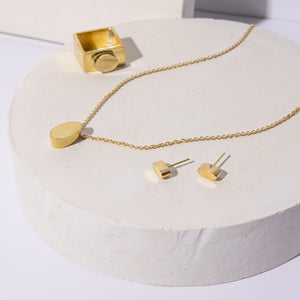 Pebble Collection of modern brass jewelry by Mulxiply.