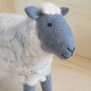 Hand Felted Grey Sheep - Large